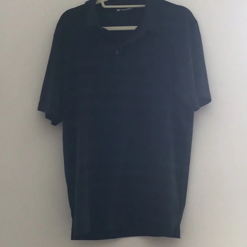 Travis Mathew golf polo. Black with stripes. Size large - Picture 1 of 2